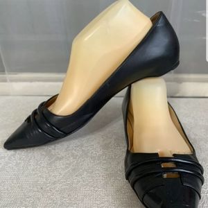 Christian Louboutin Black Leather Ballerina Flats